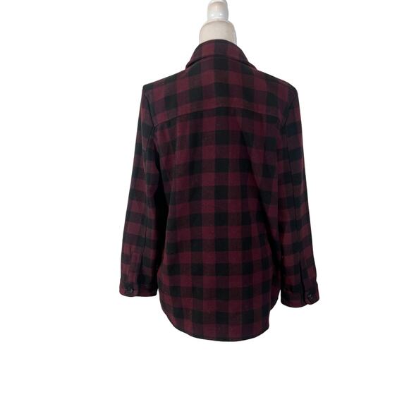 BP Womens sz M wool blend plaid flannel barn grandpacore jacket - Picture 3 of 7